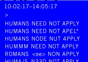 HUMANS NEED NOT APPLY